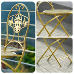 SOLARA Foldable Chair Army Compact Gold Iron - Durable Design