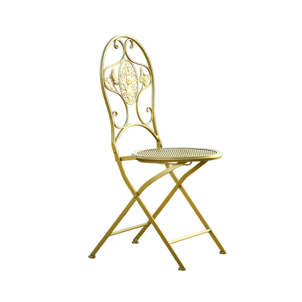 SOLARA Foldable Chair Army Compact Gold Iron - Durable Design