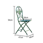SOLARA Foldable Green Compact Iron Army - Durable Chair Design