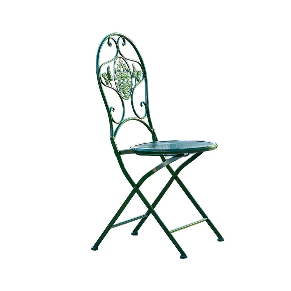 SOLARA Foldable Green Compact Iron Army - Durable Chair Design