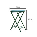 SOLARA Foldable - Outdoor Iron Army for Durable Green Patio Design Table Compact, or Use