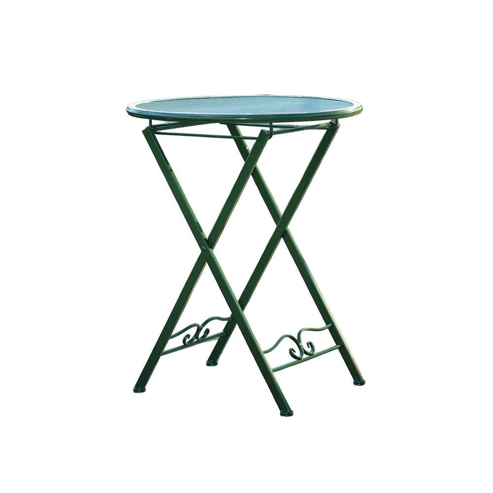SOLARA Foldable - Outdoor Iron Army for Durable Green Patio Design Table Compact, or Use