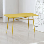 SOLARA Outdoor - Rectangular Sizes Table Dining Wrought Iron 120/140cm Construction, - Yellow