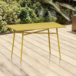 SOLARA Outdoor - Rectangular Sizes Table Dining Wrought Iron 120/140cm Construction, - Yellow