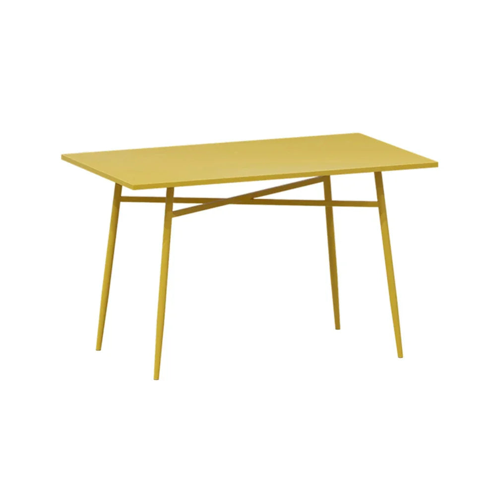 SOLARA Outdoor - Rectangular Sizes Table Dining Wrought Iron 120/140cm Construction, - Yellow