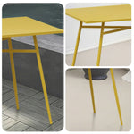 SOLARA Outdoor - Rectangular Sizes Table Dining Wrought Iron 120/140cm Construction, - Yellow
