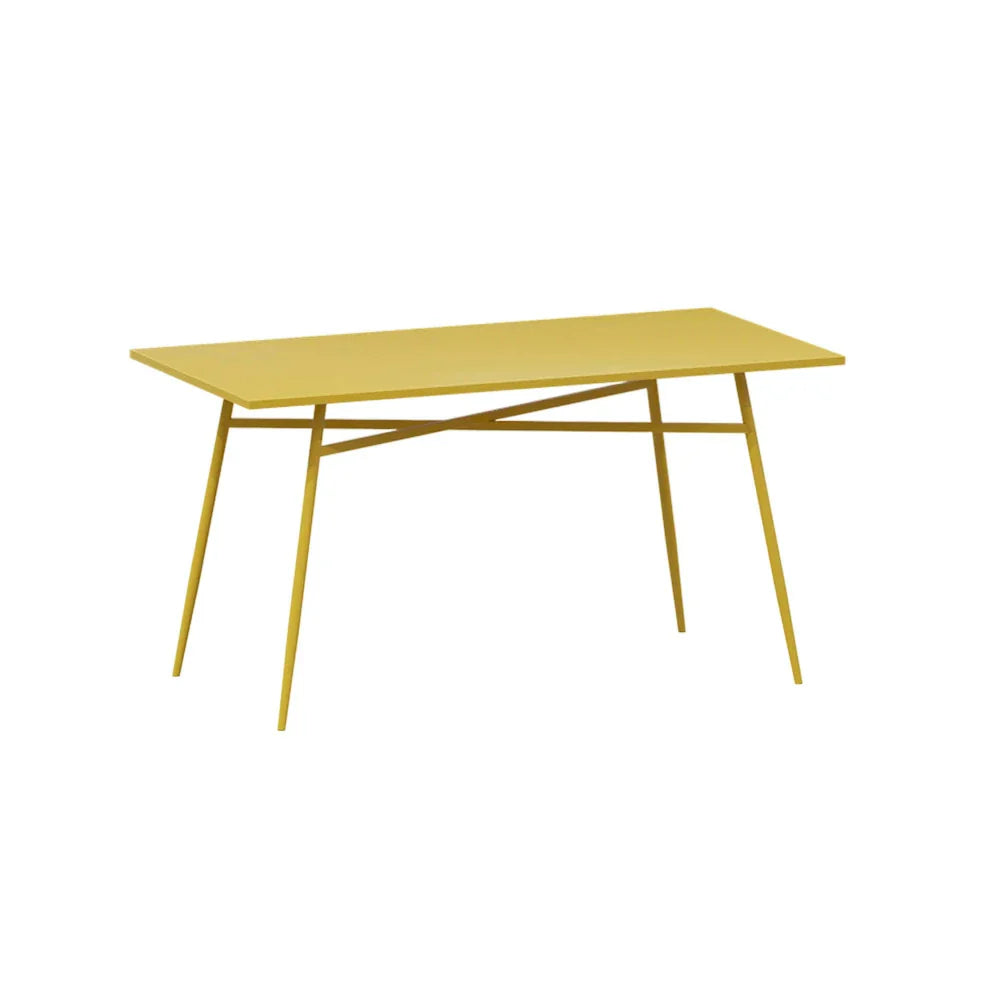 SOLARA Outdoor - Rectangular Sizes Table Dining Wrought Iron 120/140cm Construction, - Yellow