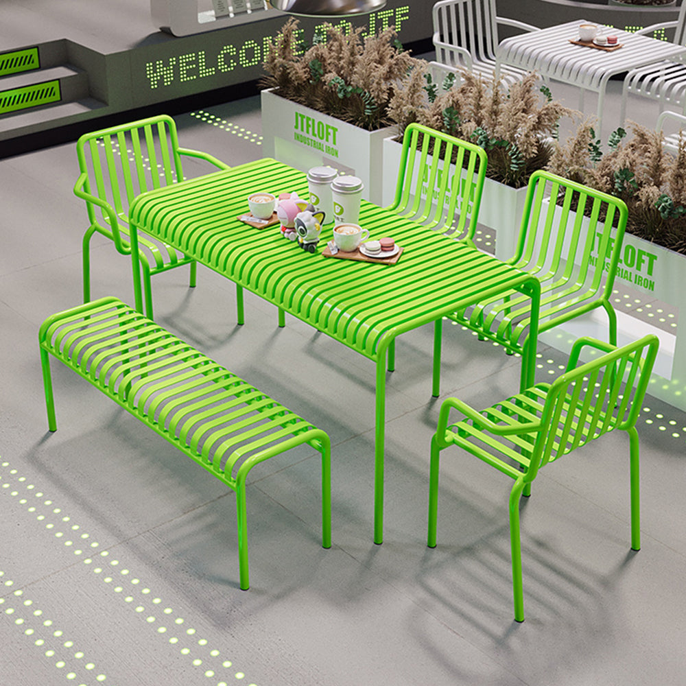 SOLARA Outdoor Table 70/120/140/180cm Dining Iron Wrought - Light Green