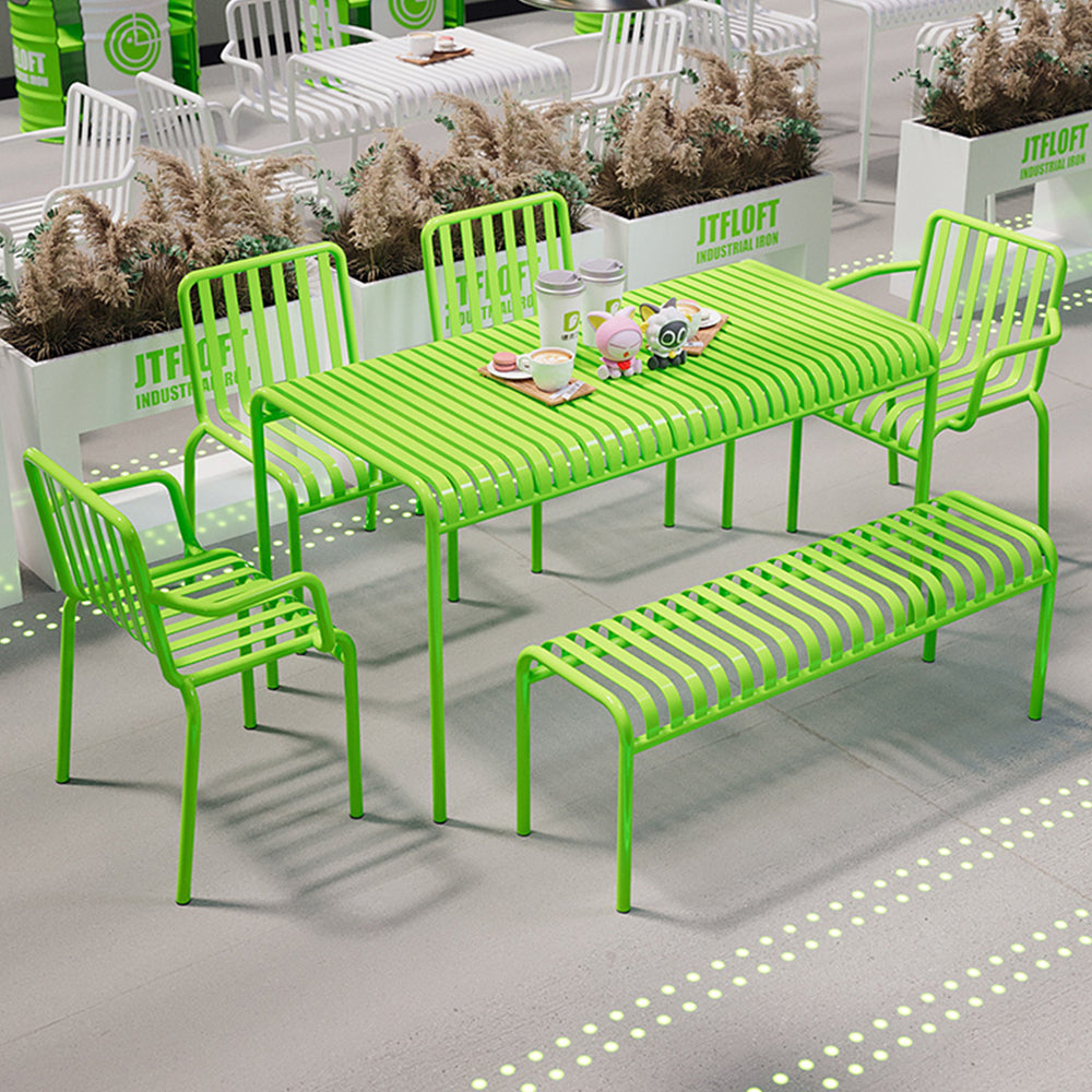 SOLARA Outdoor Table 70/120/140/180cm Dining Iron Wrought - Light Green