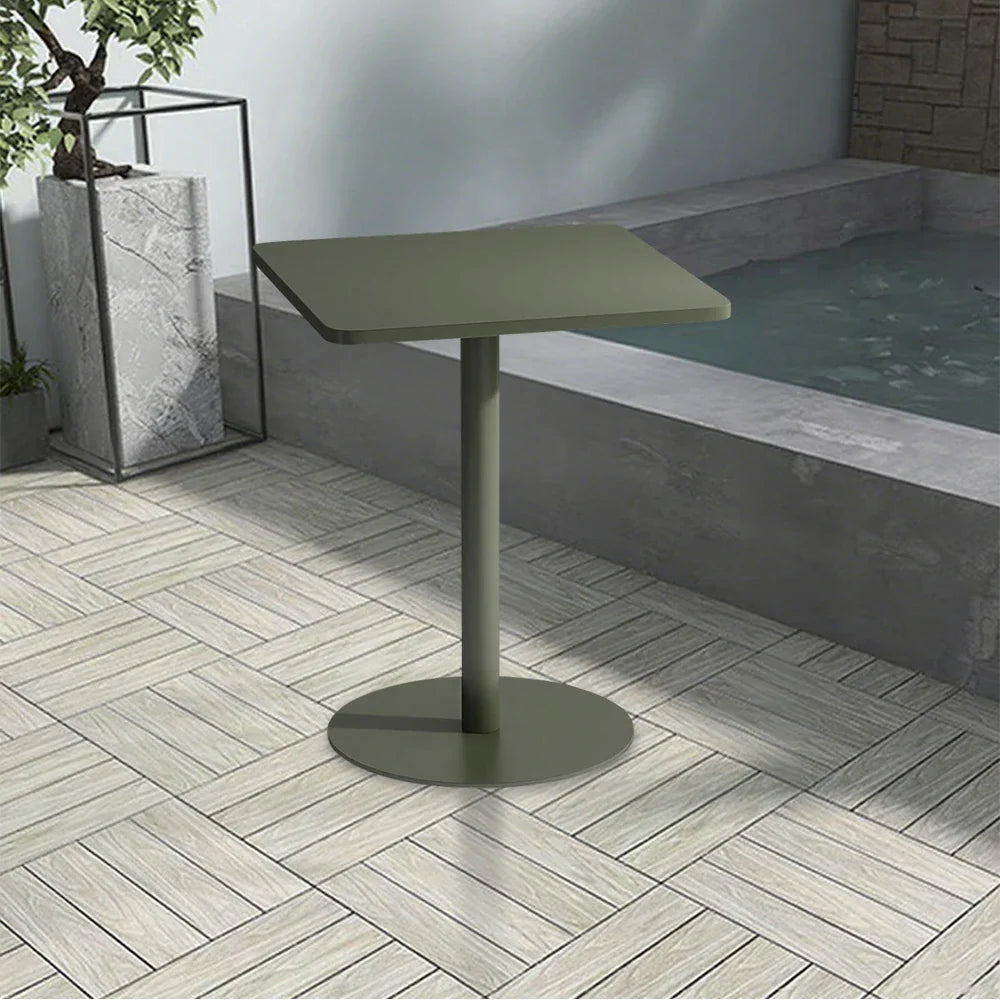 SOLARA 60/70/120/160cm Table, Balcony, Durable Garden Iron for Build Square Metal Green or Patio, Use