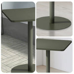 SOLARA 60/70/120/160cm Table, Balcony, Durable Garden Iron for Build Square Metal Green or Patio, Use
