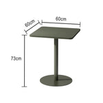 SOLARA 60/70/120/160cm Table, Balcony, Durable Garden Iron for Build Square Metal Green or Patio, Use