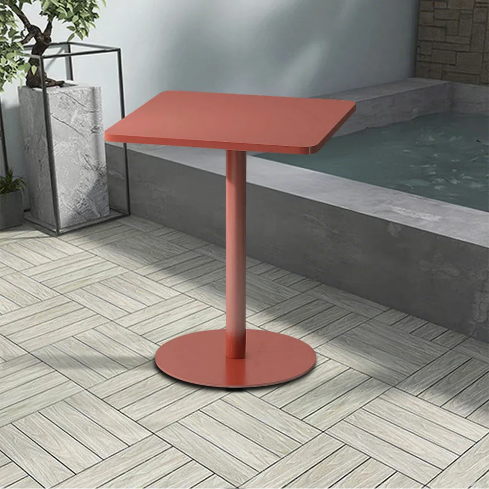 SOLARA 60/70/120/160cm Iron for Orange Square Patio, Metal Durable Garden Build Balcony, or Table, Use