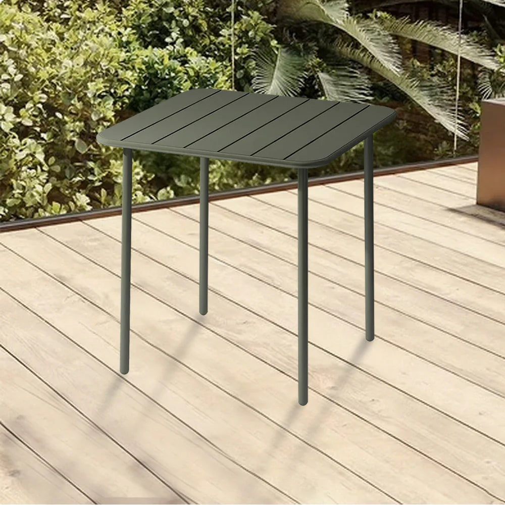 SOLARA 60/70/120/160cm Table, Balcony, Durable Garden Iron for Build Square Metal Green or Patio, Use