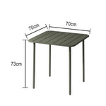 SOLARA 60/70/120/160cm Table, Balcony, Durable Garden Iron for Build Square Metal Green or Patio, Use