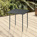 SOLARA 60/70/120/160cm Square Garden Build Gray Metal Durable Patio, Balcony, Table, for Iron or Use
