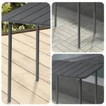 SOLARA 60/70/120/160cm Square Garden Build Gray Metal Durable Patio, Balcony, Table, for Iron or Use