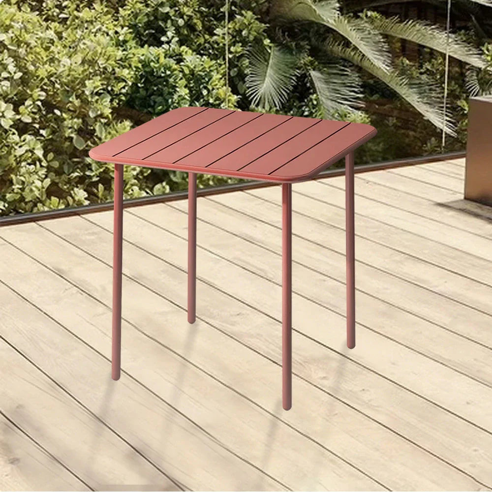 SOLARA 60/70/120/160cm Iron for Orange Square Patio, Metal Durable Garden Build Balcony, or Table, Use