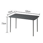 SOLARA 60/70/120/160cm Square Garden Build Gray Metal Durable Patio, Balcony, Table, for Iron or Use