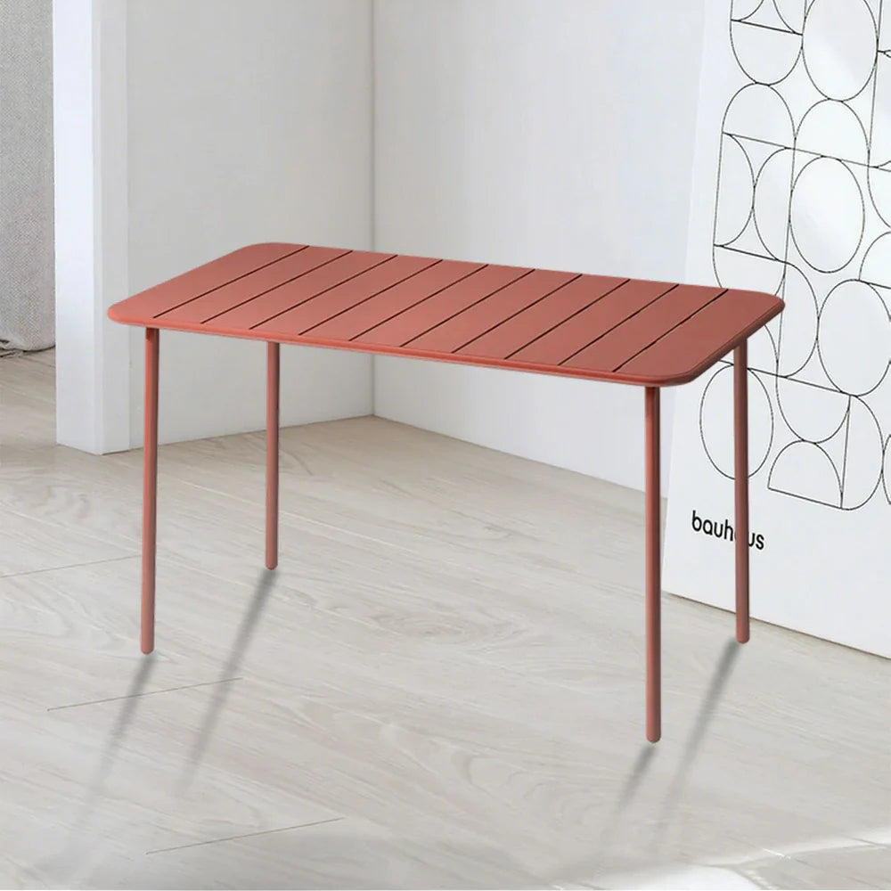 SOLARA 60/70/120/160cm Iron for Orange Square Patio, Metal Durable Garden Build Balcony, or Table, Use