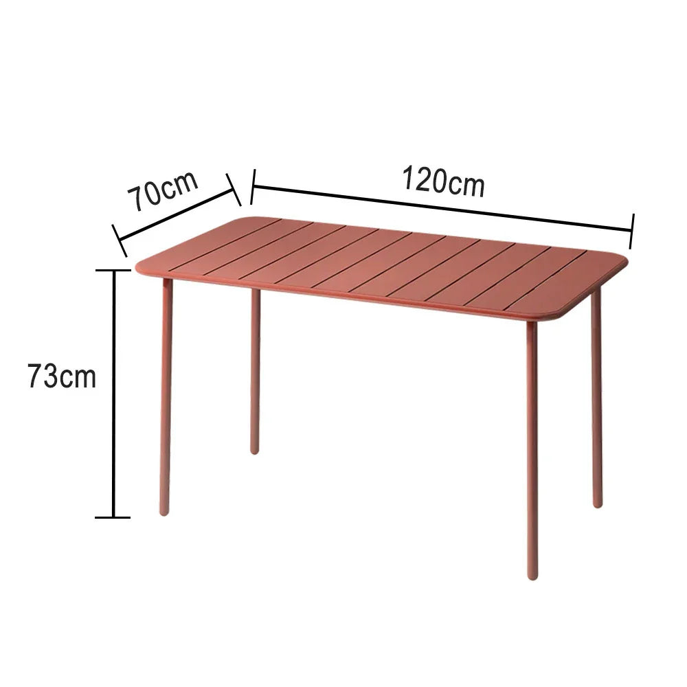 SOLARA 60/70/120/160cm Iron for Orange Square Patio, Metal Durable Garden Build Balcony, or Table, Use