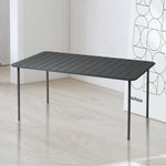 SOLARA 60/70/120/160cm Square Garden Build Gray Metal Durable Patio, Balcony, Table, for Iron or Use