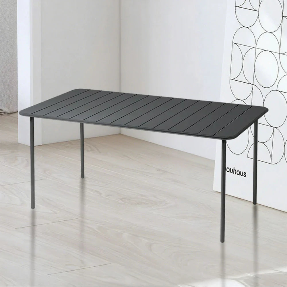 SOLARA 60/70/120/160cm Square Garden Build Gray Metal Durable Patio, Balcony, Table, for Iron or Use