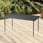 SOLARA 60/70/120/160cm Square Garden Build Gray Metal Durable Patio, Balcony, Table, for Iron or Use