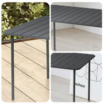SOLARA 60/70/120/160cm Square Garden Build Gray Metal Durable Patio, Balcony, Table, for Iron or Use