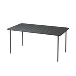 SOLARA 60/70/120/160cm Square Garden Build Gray Metal Durable Patio, Balcony, Table, for Iron or Use