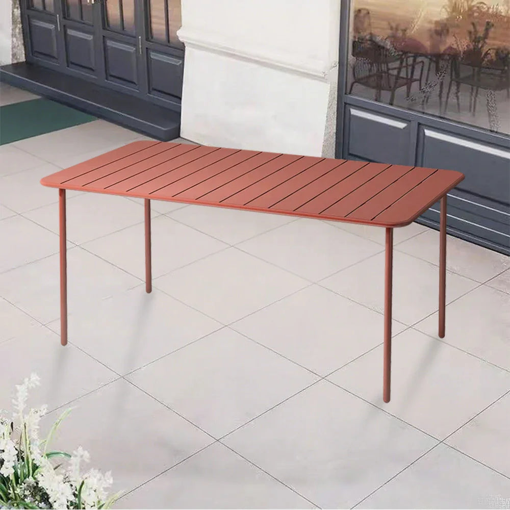 SOLARA 60/70/120/160cm Iron for Orange Square Patio, Metal Durable Garden Build Balcony, or Table, Use