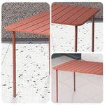 SOLARA 60/70/120/160cm Iron for Orange Square Patio, Metal Durable Garden Build Balcony, or Table, Use