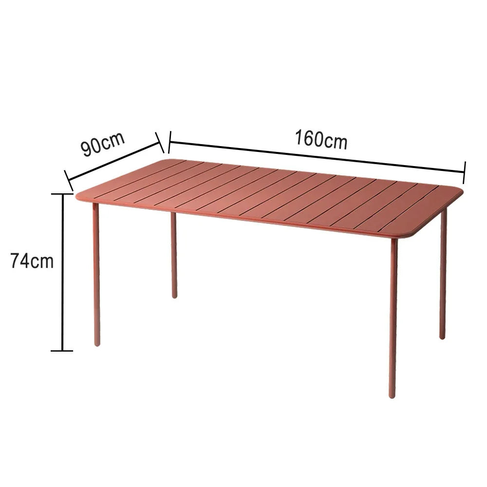 SOLARA 60/70/120/160cm Iron for Orange Square Patio, Metal Durable Garden Build Balcony, or Table, Use