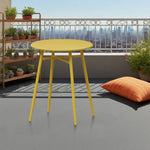 SOLARA Outdoor Sizes - Dining - Iron Wrought 60/70/80cm in Round Table Construction, Available Yellow