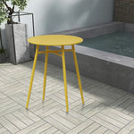 SOLARA Outdoor Sizes - Dining - Iron Wrought 60/70/80cm in Round Table Construction, Available Yellow