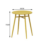 SOLARA Outdoor Sizes - Dining - Iron Wrought 60/70/80cm in Round Table Construction, Available Yellow