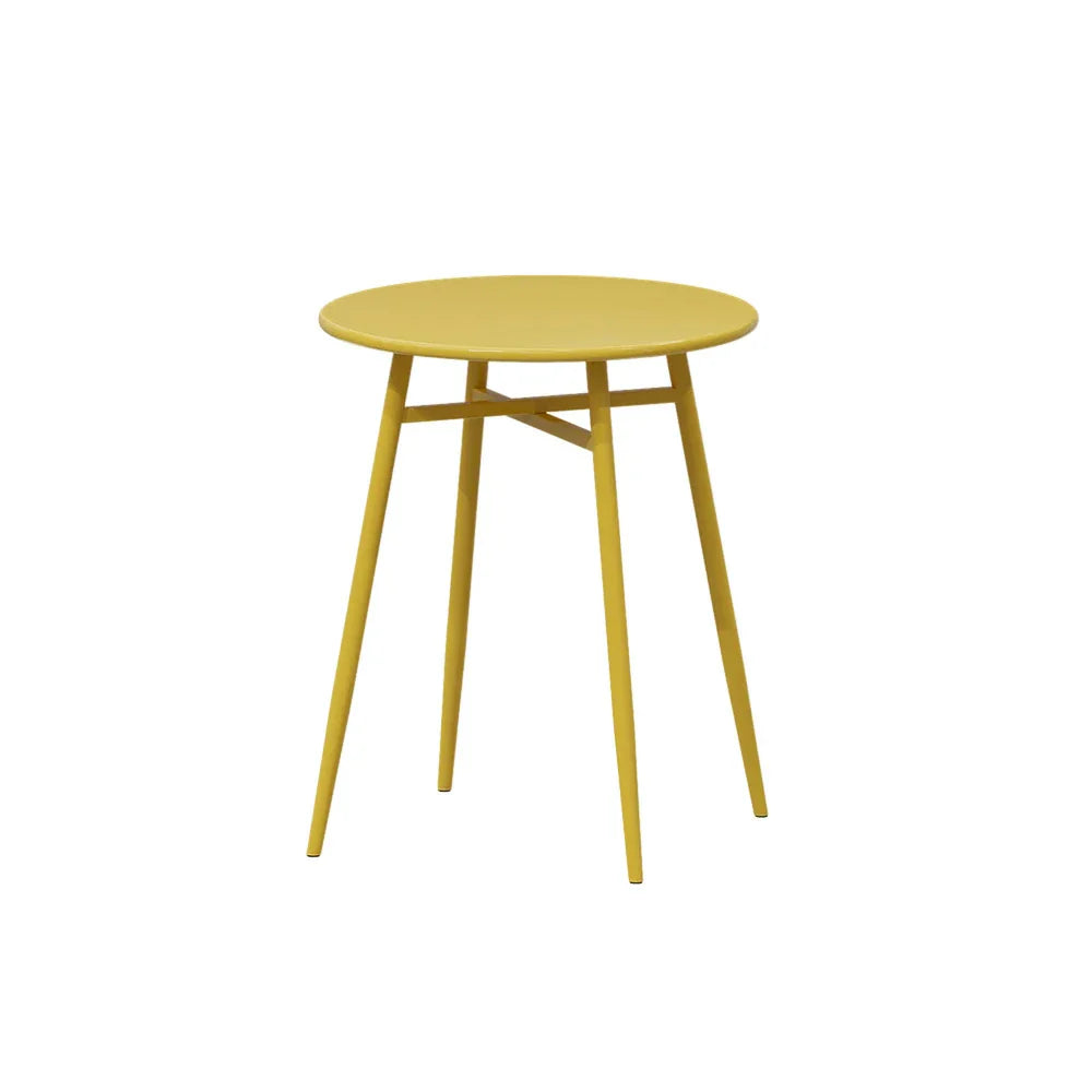 SOLARA Outdoor Sizes - Dining - Iron Wrought 60/70/80cm in Round Table Construction, Available Yellow