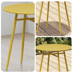 SOLARA Outdoor Sizes - Dining - Iron Wrought 60/70/80cm in Round Table Construction, Available Yellow