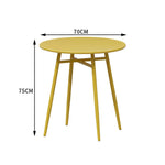 SOLARA Outdoor Sizes - Dining - Iron Wrought 60/70/80cm in Round Table Construction, Available Yellow