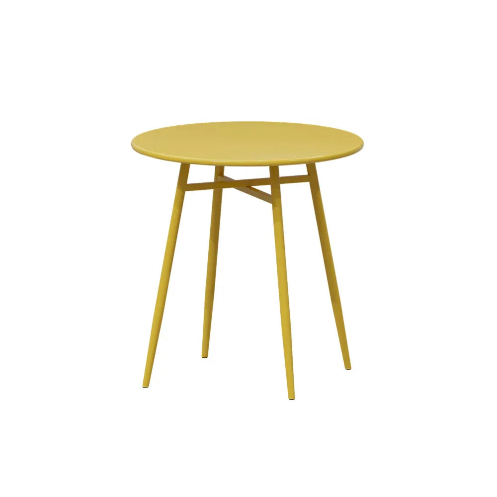 SOLARA Outdoor Sizes - Dining - Iron Wrought 60/70/80cm in Round Table Construction, Available Yellow