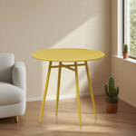 SOLARA Outdoor Sizes - Dining - Iron Wrought 60/70/80cm in Round Table Construction, Available Yellow