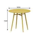 SOLARA Outdoor Sizes - Dining - Iron Wrought 60/70/80cm in Round Table Construction, Available Yellow