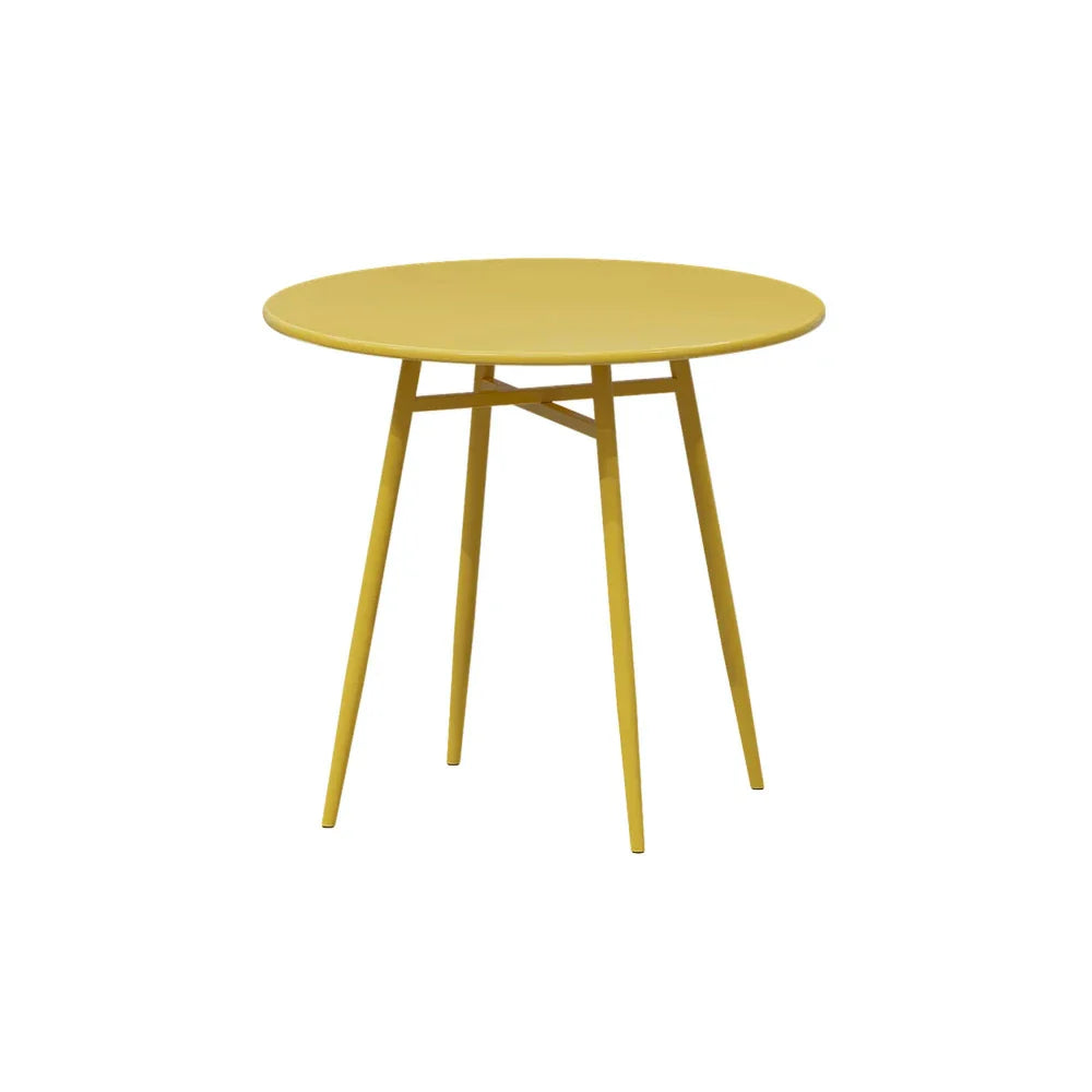 SOLARA Outdoor Sizes - Dining - Iron Wrought 60/70/80cm in Round Table Construction, Available Yellow