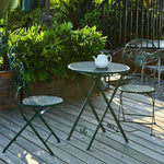 SOLARA 3-Piece Army - 1 Foldable Chairs 2 Table Outdoor Set, Dining Green