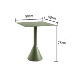 SOLARA 60/70/80/90cm Dining Square Table Outdoor - Olive Green
