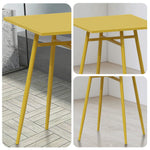 SOLARA Outdoor Frame, Wrought for - Dining or Weather-Resistant Sizes, Table Patio Iron 60/70/80cm Yellow Durable Square Garden