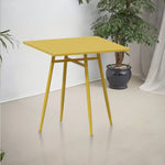 SOLARA Outdoor Frame, Wrought for - Dining or Weather-Resistant Sizes, Table Patio Iron 60/70/80cm Yellow Durable Square Garden