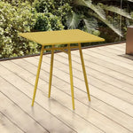 SOLARA Outdoor Frame, Wrought for - Dining or Weather-Resistant Sizes, Table Patio Iron 60/70/80cm Yellow Durable Square Garden