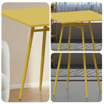 SOLARA Outdoor Frame, Wrought for - Dining or Weather-Resistant Sizes, Table Patio Iron 60/70/80cm Yellow Durable Square Garden