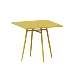SOLARA Outdoor Frame, Wrought for - Dining or Weather-Resistant Sizes, Table Patio Iron 60/70/80cm Yellow Durable Square Garden
